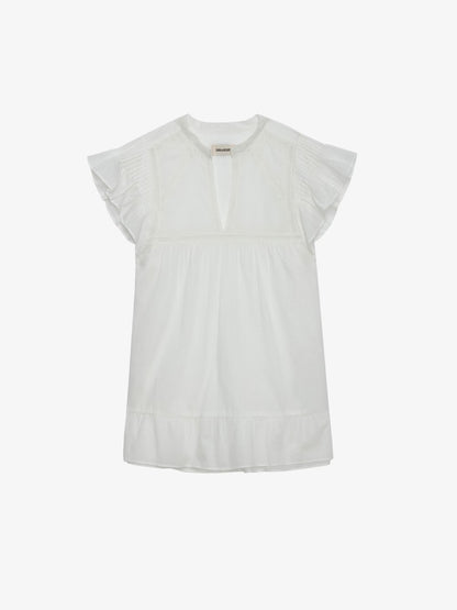 Top Tolded haut blanc femme