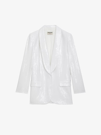 Blazer Vive Sequins blazer blanc femme