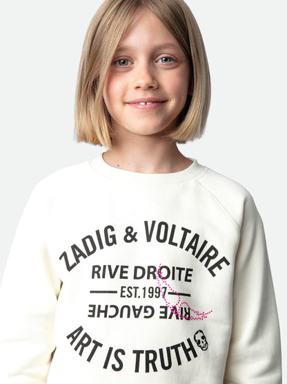 Sweatshirt Upper Fille sweatshirt blanc fille